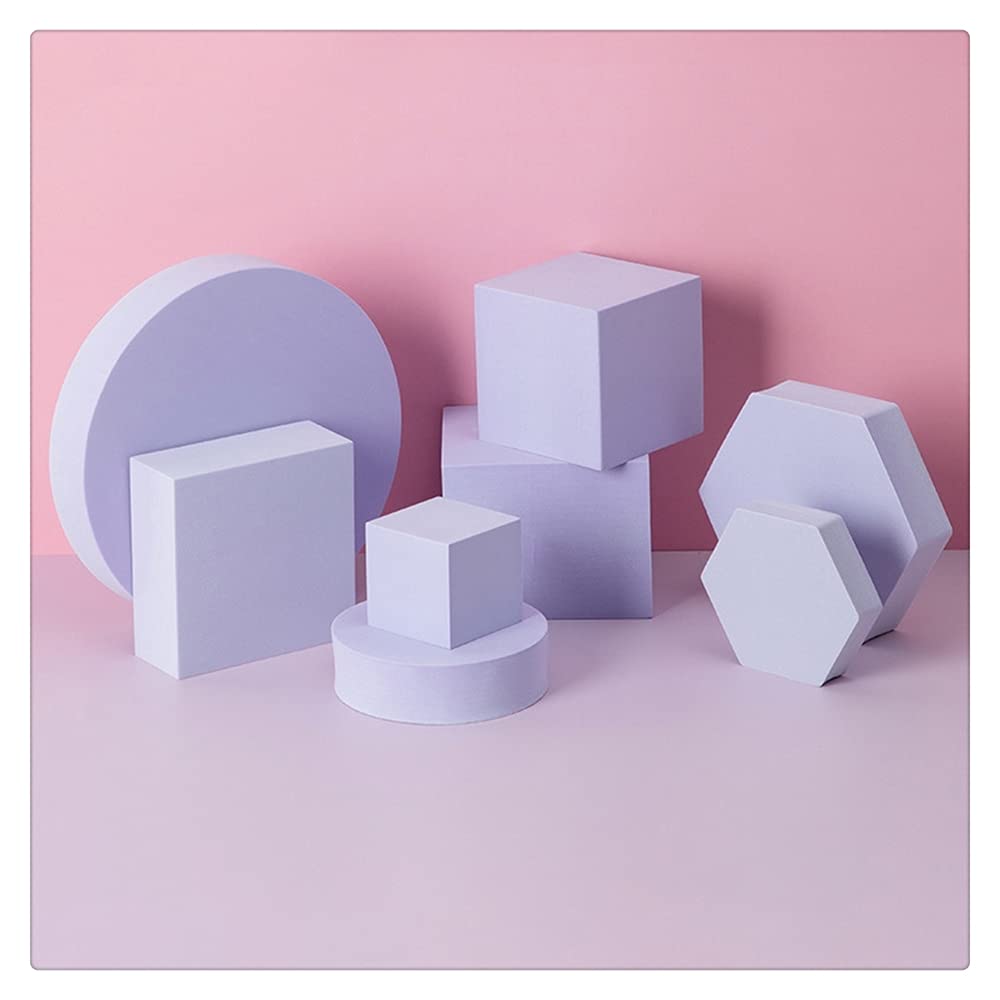 Gisela 8 in 1 Foam Photography Prop Set for Product Display, Accessories, Jewellery, Cosmetics, Model, Perfumein and Trinkets on Perfect of Showing (Purple)