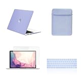 TOP CASE MacBook Pro 13 inch Case 2019 2018 2017 2016 Release A2159 A1989 A1706 A1708, 4 in 1 Essential Rubberized Hard Case, Keyboard Cover, Screen Protector, Sleeve for MacBook Pro 13"-Serenity Blue