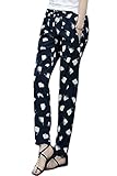 Women's Chiffon Drawstring Printed High Waist Loose