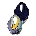Basico Women Winter Warm Knit Infinity Scarf Tassels Soft Shawl Various Colors Basico Women Winter Warm Knit Infinity Scarf Tassels Soft Shawl Various Colors