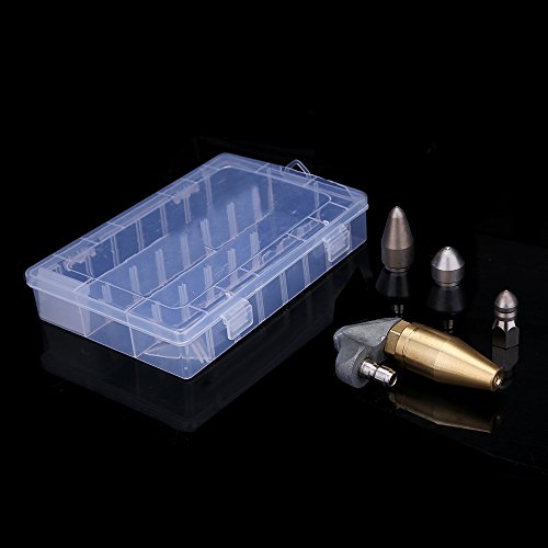 Sewer Jetter Nozzle Kit Includes One Turbo Jetting & (3) Stainless Steel Nozzles