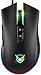 PICTEK RGB Gaming Mouse Wired - 10,000 DPI Adjustable - 8 Programmable Buttons - 7 Chroma Lighting Modes - Ergonomic USB Mice - PMW3325 with Fire Button - Laptop/PC with Long Braided Cord （Matt Black）