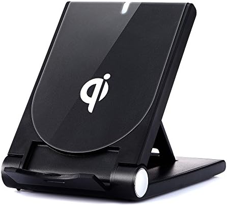 Fast Wireless Charger, Poloda QI Charging Stand for Iphone X, Samsung Note 5 Galaxy S7/S7 Edge Galaxy S6 Edge Plus and Other Qi-Enabled Devices