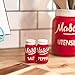 Mason Jar Red Salt and Pepper Shakers Set - Cute Salt and Pepper Shakers Set of 2 - Ceramic Salt & Pepper Shaker Sets for Cooking Table Seasonings - Rustic Salt Pepper Set for Kitchen Decor (3