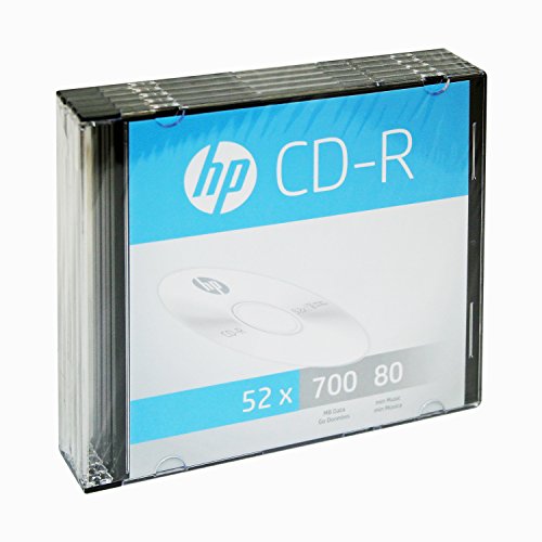 HP CD-Rs (CD-R, 5-Disc Slim Case)