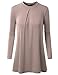 TWINTH Loose Fit Tunic Top High Neck Longsleeve Pleats Plus Size