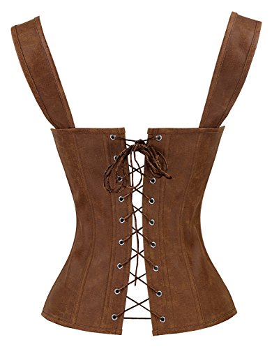 Charmian-Womens-Renaissance-Lace-Up-Vintage-Boned-Bustier-Corset-with-Garters