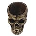 JHP Ashtray, Ash Holder Smokers, Death Curse Metallica Human Skull Ashtray, Hand-Painted Gothic Style Cigarette Ashtray for Indoor Outdoor (Brown)