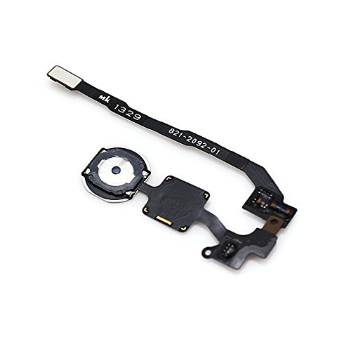 ePartSolution-iPhone 5S Black Touch ID Sensor Home Button Module Ribbon with Key Flex Cable Replacement Part