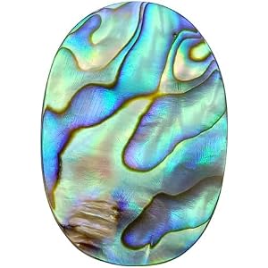 SGM Shop™ Natural Oval Shape Palm Stone Cabochon Loose Gemstone 30-40 mm Size Flat Back AA+ Quality For Jewelry Making, Medit