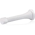 HOMOTEK 40 Pack Spring Door Stops,3-1/8” Heavy Duty Door Stop - Flexible Spring Door Stopper with Low Mounted White Rubber Bumper Tips, White