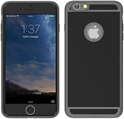 [1A Upgrade] OSSU iPhone 6 6S Qi Wireless Charging Receiver Phone Case Charger Back Cover with Flexible Lightning Connector (Black)