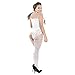 Deksias fishnet bodystocking plus size Crotchless Bodysuit Lingerie for Women (plus size, white)
