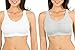 Fruit of the Loom Women's 2-Pack Shirred Front Sport Bra – Removable Pads for Customizable Support
