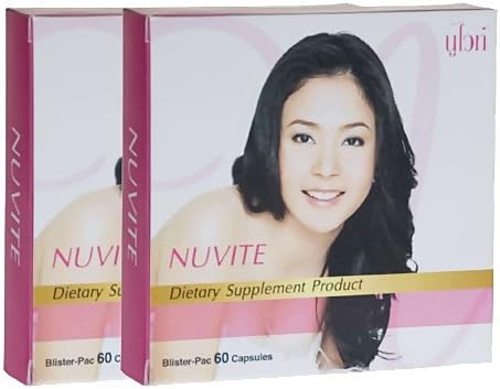 Nuvite Classic Dietary Supplement Product Skin Whitening , Brightening, Lightening 60 Capsules Pack of 2