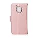 Moto G5 Case, FYY [RFID Blocking wallet] 100% Handmade Wallet Case Stand Cover Credit Card Protector for Moto G5 Rose Gold
