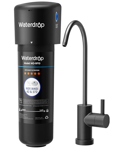 Waterdrop 10UB Untertisch-Wasserfiltersystem, mit Mattschwarzem Wasserhahn