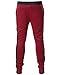 Style by William SBW Men's Dual Side Panel Over Length Drawstring Ankle Zipper Track Pants