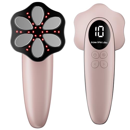 Oranmagic Cellulite Massager Anti Lipedema Hand Massager, Proven Effectiveness, with 6 Massage Heads, Suitable for Abdomen, Waist, Arms, Legs, Buttocks (Rose Gold)