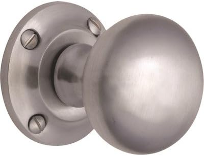 Victoria Round Mortice Knob (Set of 2) - Update Your Internal Doors with This Traditional-Looking Door knob Set. (Satin Chrome)