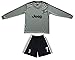 GamesDur 2018/2019 Cristiano Ronaldo #7 Away Long Sleeve Juventus Soccer Kids Jersey & Shorts Socks Set Youth Sizes (New (Juve), 8-9 Years)