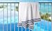4 Premium Bath Towels Pool-Towels Beach-Towels. 100% USA Cotton Bath-Sheets 4 Massive Hotel Spa Quality Super Luxury Palazzo Absorbent & Durable. 4 Pack White with Blue Stripes. By Paradise Linen