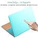 MacBook Air 11 Case Cover, IC ICLOVER Ultra Slim Light Weight Rubberized Matte Hard Plastic Protective Case Cover & Keyboard Cover for MacBook Air 11.6 (A1465,A1370),Turquoise Blue