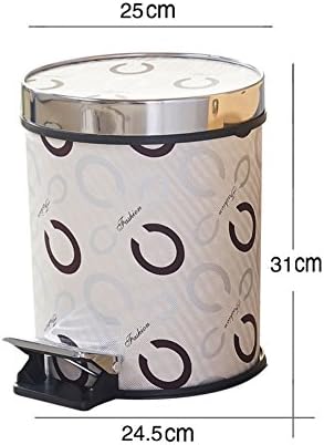 PEIISFUGB Leather pedal trash european fashion dustbin innovative household dustbin without cover-D
