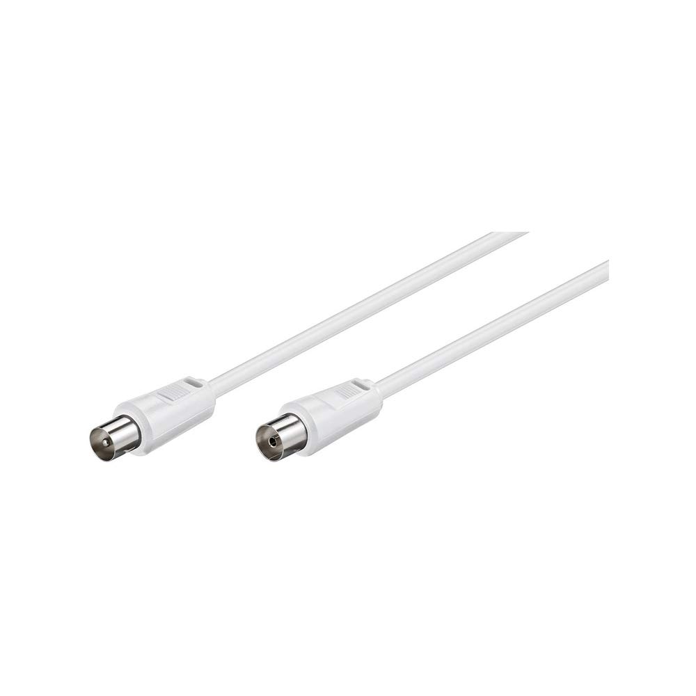 Goobay 50125 Antenna Cable (<70 dB), 2x Shielded, 20m Length, white
