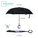 ZOMAKE Double Layer Inverted Umbrella Cars Reverse Umbrella, UV Protection Windproof Large Straight Umbrella for Car Rain Outdoor With C-Shaped Handle