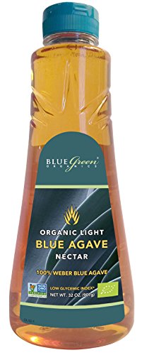 Blue Green Agave Organic Nectar, Light Blue, 32 Ounce