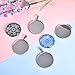DROLE 40Pcs 30mm Stainless Steel Bezels and Cabochons - 20Pcs 30mm Cabochon Pendant Trays with Necklace Clasp and 20Pcs 30mm Rond Glass Cabochons for Cameo Jewelry