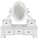 Best Choice Products Bathroom Vanity Table Set Jewelry Makeup Desk Hair Dressing Organizer, White
