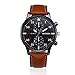 Start Men's Business Retro Design Leather Band Wrist Watch (Brown)