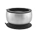 Avanchy Baby Toddler Feeding | Stainless Steel Stay Put Bowl Suction + Soft Container Safe Lid Set | BPA Free | Great Infant Gift Pack (Black)