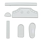 Rugjut Plastic Baby Shoe Shape Fondant Cutting Cake Mold Tools for DIY Cake Sugar Craft Decorating, Set of 6pcs