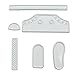 Rugjut Plastic Baby Shoe Shape Fondant Cutting Cake Mold Tools for DIY Cake Sugar Craft Decorating, Set of 6pcs