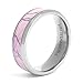 Viable Harvest - Pink Camouflage Ring Wedding Band - 6mm Titanium