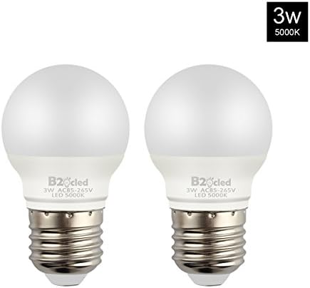 B2ocled 2-Pack E26 LED Bulbs 3W - 20 Watt Equivalent Daylight White (5000K) Light Bulbs
