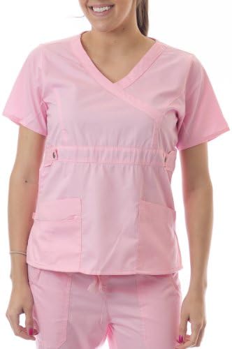 Hey Medical Uniforms Hey Women's Mock Wrap Baby Twill Scrub Top