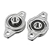 uxcell 4pcs KFL000 10mm Zinc Alloy Self Aligning Pillow Block Flange Bearing
