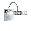 Searchlight Lima – Badkamer Wandlamp Chroom 2 Lichten, Glas IP44, G9