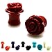 Acrylic Rose Tunnel Expander Ear Plugs in 6 Colors