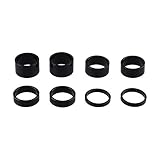 Bluecell Set of 8pcs 1-1/8inch Aluminum Alloy Bike Headset Spacer Stem Spacer for MTB Bike Road Bikes, 5mm, 10mm, 15mm, 20mm