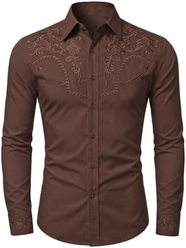 Amazon.com: ZEROYAA Mens Hipster Design Golden Floral Embroidery