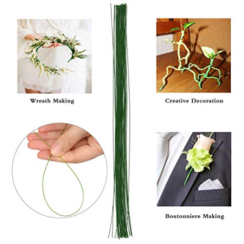Floral Arrangement Kit Tools, Stem Wire Floral Wire 14.2 Inch 26 Gauge Wire 150pcs, 114.8ft 22 Gauge Green Floral Wire Flexible Paddle Wire for Crafts, Wreaths, Garland and Floral Arrangements - Thumbnail 5