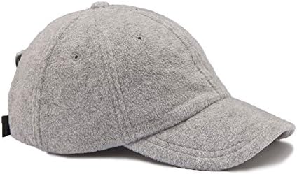 Euro Cap Ltd New 6 Panel Polar Fleece Luggage Buckle Baseball Cap - Grey
