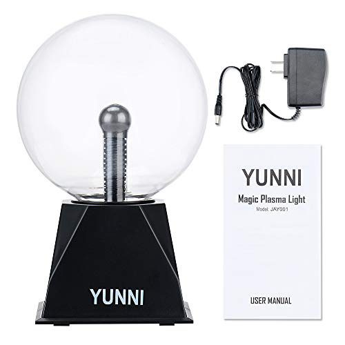 Plasma Lamp,Bigger Plasma Ball(6 Inch),Dancing Plasma Globe with Music, Lightning Ball Touch & Sound Sensitive, Clear Glass Magic Ball Lamp Nebula Sphere Globe - Thumbnail 7