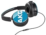 AKG Y50 Teal On-Ear Headphone with In-Line One-Button Universal Remote/Microphone, Teal