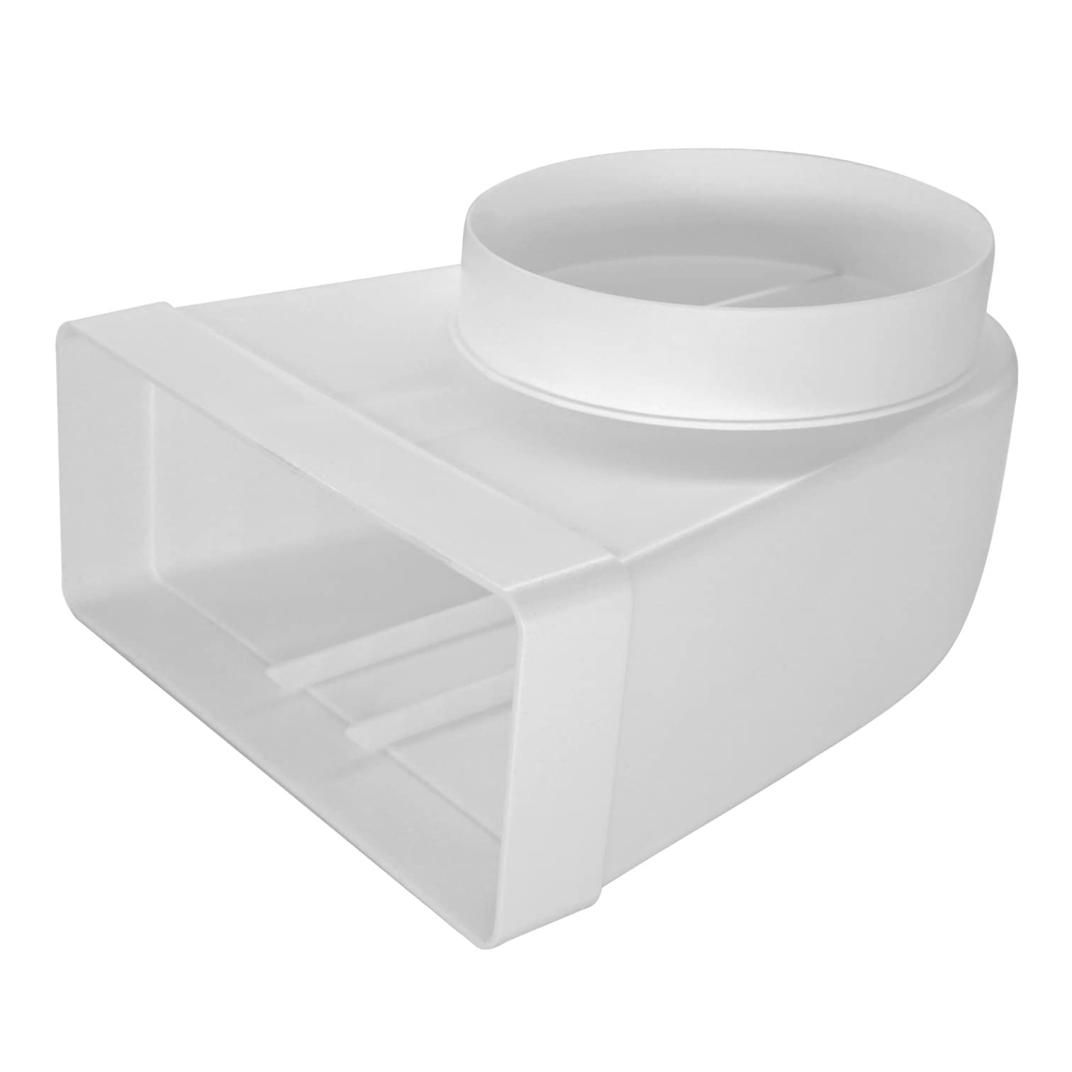 Steinberg14 Diameter 150 mm - 220 x 90 mm Diverter Piece 90° Channel Square on Round Pipe/Channel Connector — image 1